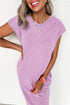 Effortless Cool Mineral Wash Pocketed Side Slit Long T-Shirt Maxi Dress